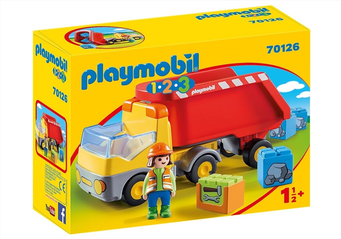 Playmobil 1.2.3 Playset - Dump Truck/Product Detail/Play Sets
