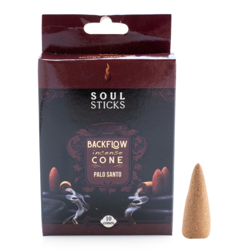Soul Sticks Palo Santo Backflow Incense Cone - Set of 10/Product Detail/Burners and Incense