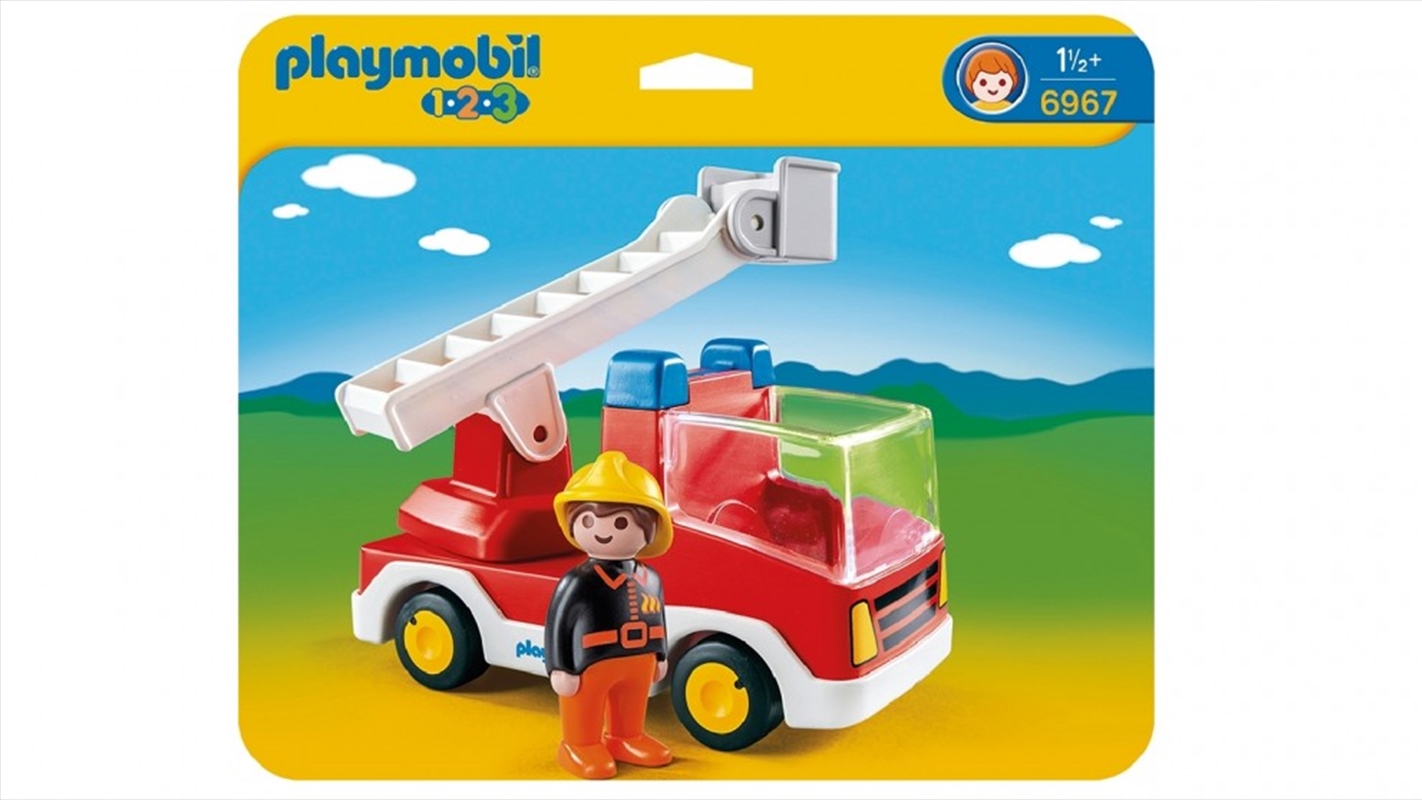 Playmobil 1.2.3 Ladder Unit Fire Truck/Product Detail/Play Sets
