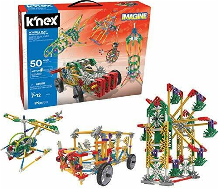 K'nex - Power and Play 50 Model Motorized Building Set Construction Toy 529pc/Product Detail/Educational