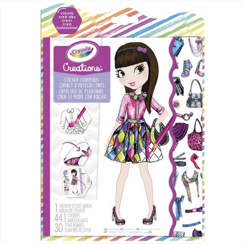 Crayola Creations Sticker Look Book Fashion Style/Product Detail/Arts & Craft