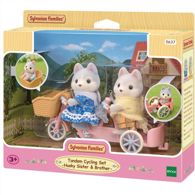 Sylvanian Families Tandem Cycling Set Husky Sister And Brother/Product Detail/Play Sets