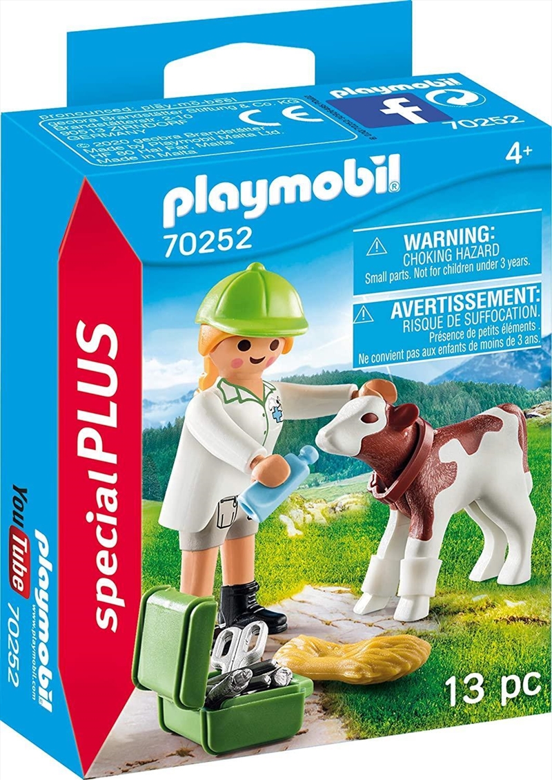 Playmobil- Vet With Calf/Product Detail/Play Sets