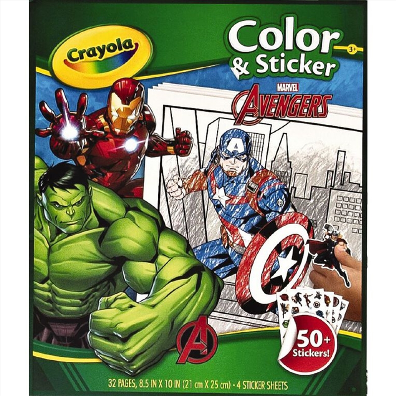 Crayola Color & Sticker Book Marvel Avengers/Product Detail/Kids Activity Books
