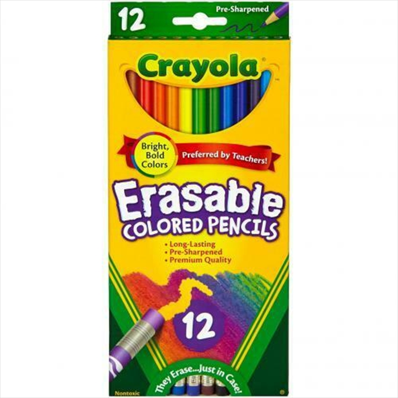 Crayola 12 Erasable Colored Pencils/Product Detail/Pencils & Crayons