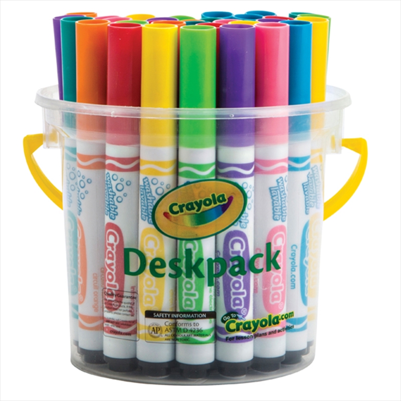 Crayola 32 Bright Washable Markers Ultra Clean Deskpack/Product Detail/Pens, Markers & Highlighters