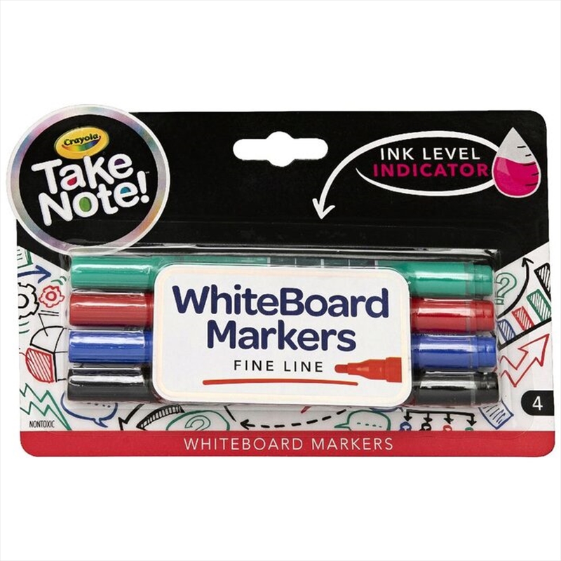 Crayola 4 Whiteboard Markers Bullet Tip/Product Detail/Pens, Markers & Highlighters