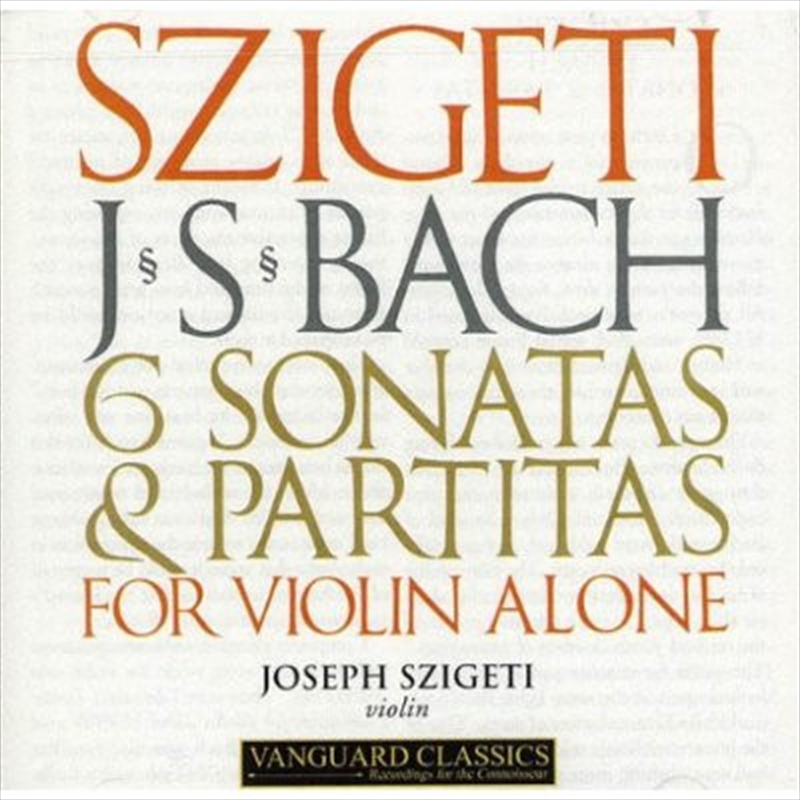 6 Sonatas & Partitas For Solo Violin/Product Detail/Classical