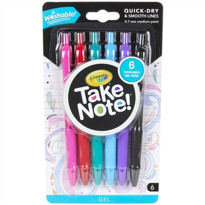 Crayola 6 Washable Gel Pens/Product Detail/Pens, Markers & Highlighters