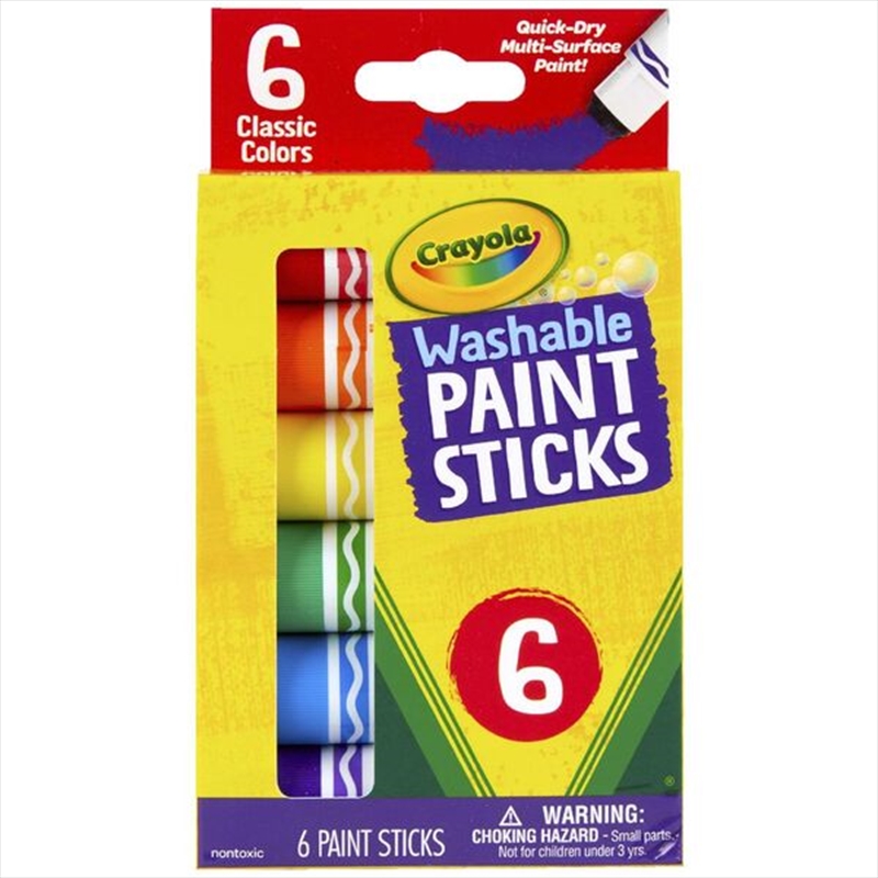 Crayola 6 Washable Paint Sticks/Product Detail/Paints