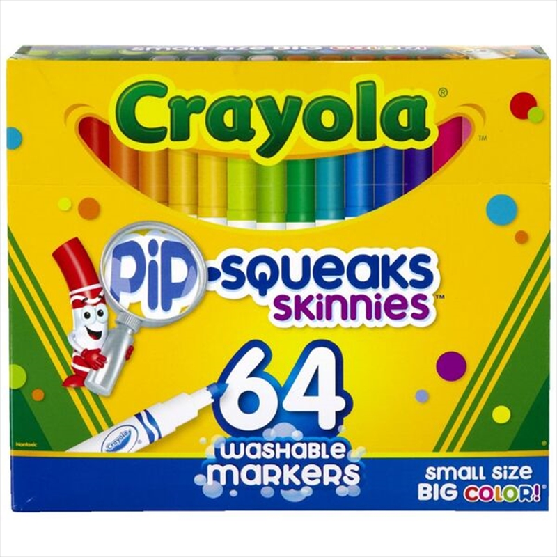 Crayola 64 Pip Squeaks Skinnies Marker/Product Detail/Pens, Markers & Highlighters