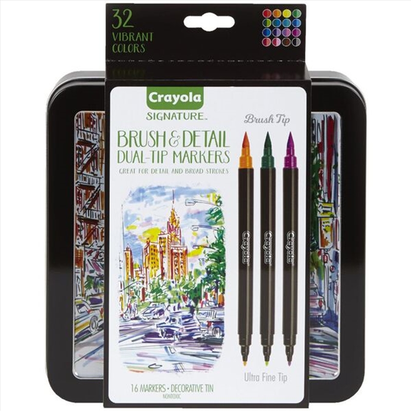 Crayola Brush And Detail Dual Tip Mark/Product Detail/Pens, Markers & Highlighters