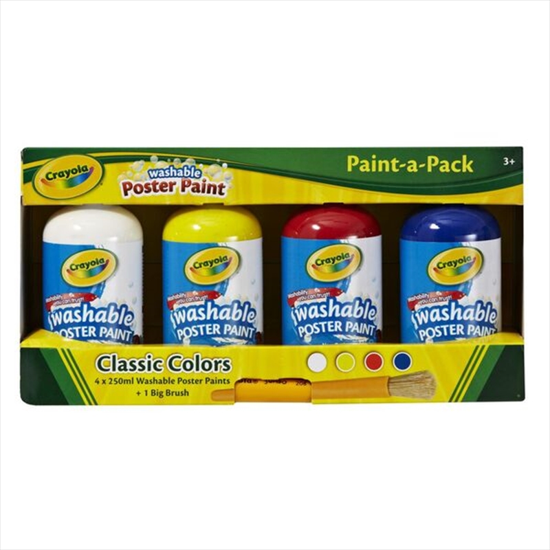Crayola Paint A Pack: 4 X Paint Brush/Product Detail/Paints