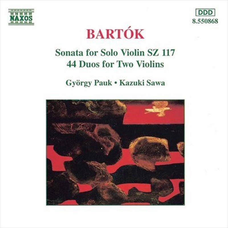 Bartok: Sonata For Violin/Product Detail/Classical