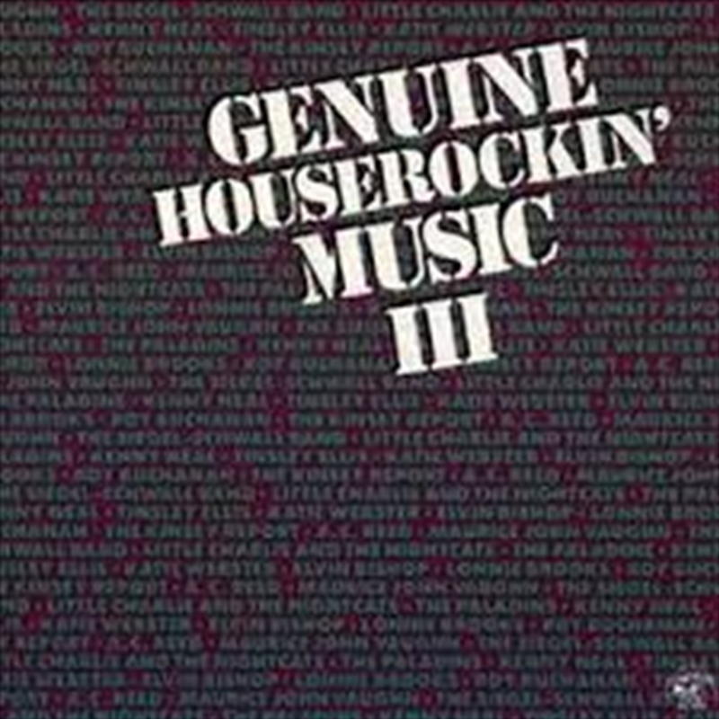 Genuine Houserockin Music 3/Product Detail/Blues