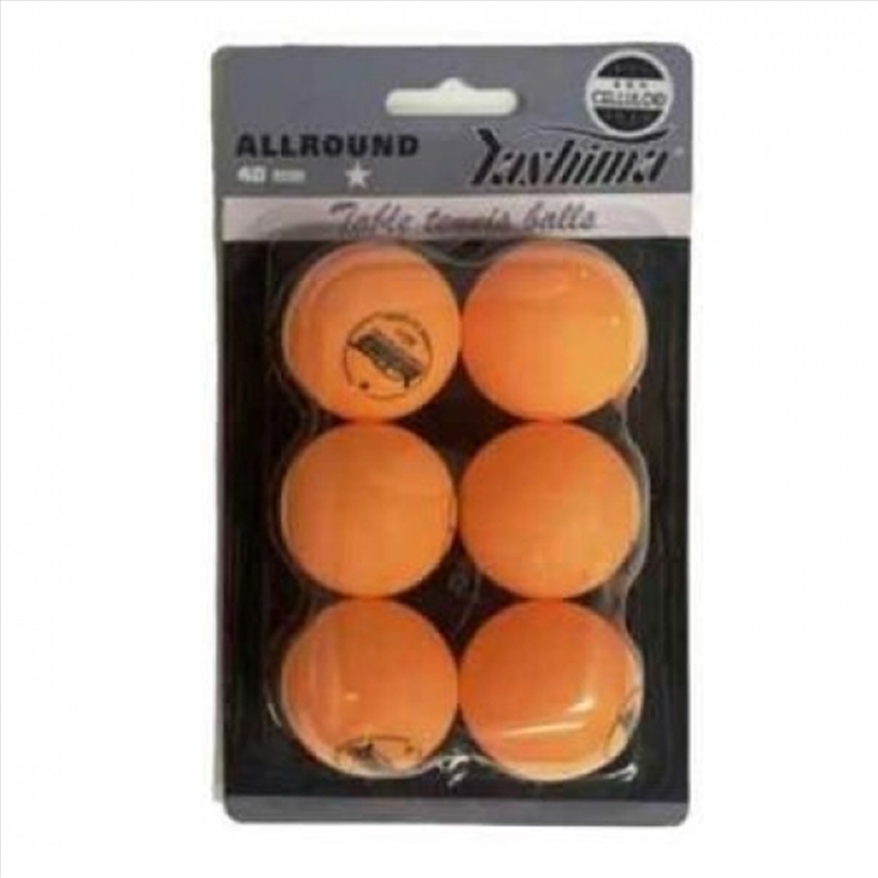 Yashima 1 Star Table Tennis Balls 6pk Orange/Product Detail/Sport & Outdoor