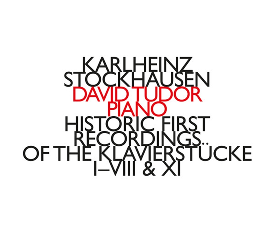 Historic First Of The Klavierstucke I-Viii & Xi/Product Detail/Classical