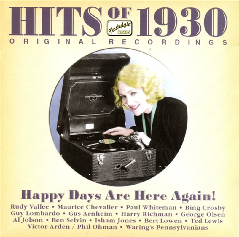 Hits Of 1930 Happy Days Are He/Product Detail/Music