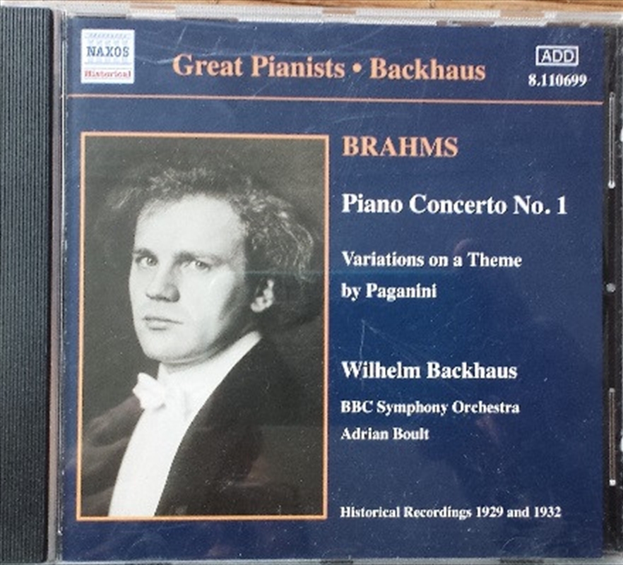 Brahms Piano Concerto 1: Paganini Variations/Product Detail/Classical