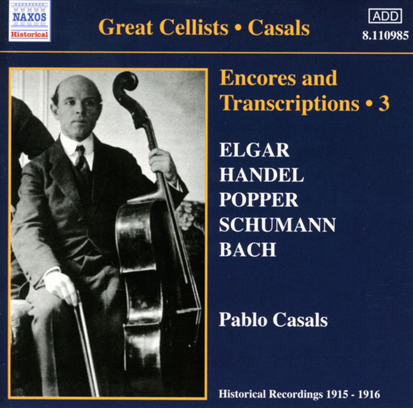 Casals: Encores & Transcriptions/Product Detail/Classical