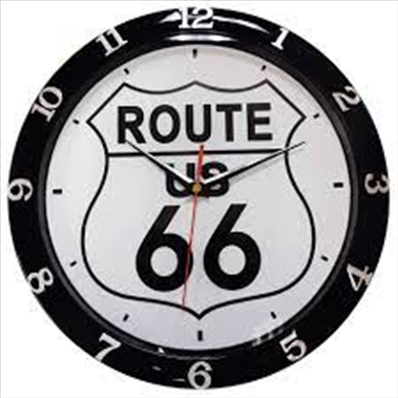 Route 66 30cm Round Wall Clock/Product Detail/Clocks