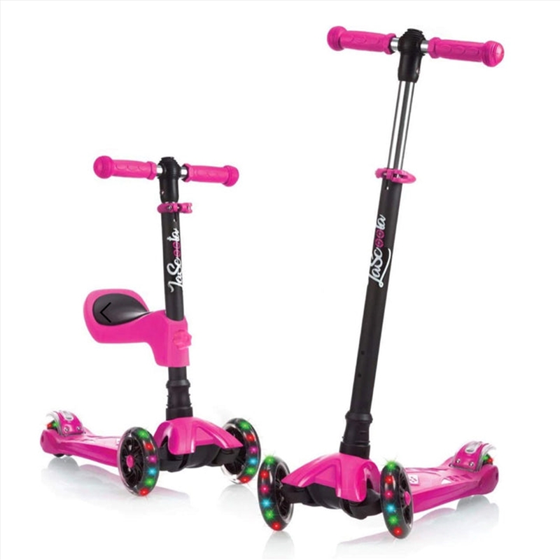 LaScoota Deluxe 2 in 1 Kick Kids Scooter - Pink - 2 Pack | Toy