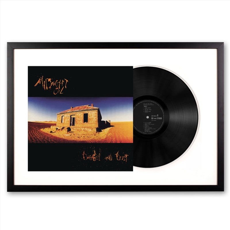 Framed Midnight Oil Diesel and Dust Vinyl Album Art | Homewares