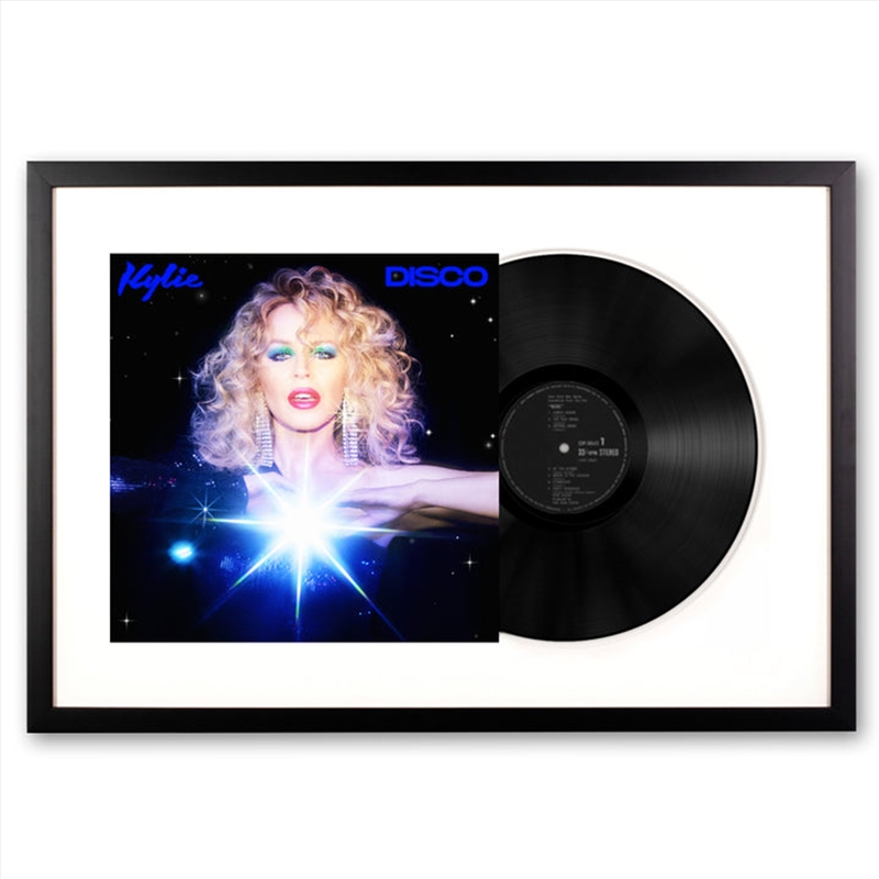 Framed Kylie Disco - Black Vinyl Album Art | Homewares