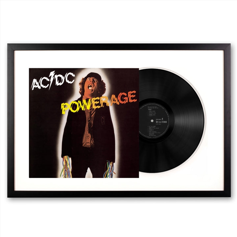 Framed AC/DC Powerage Vinyl Album Art/Product Detail/Decor