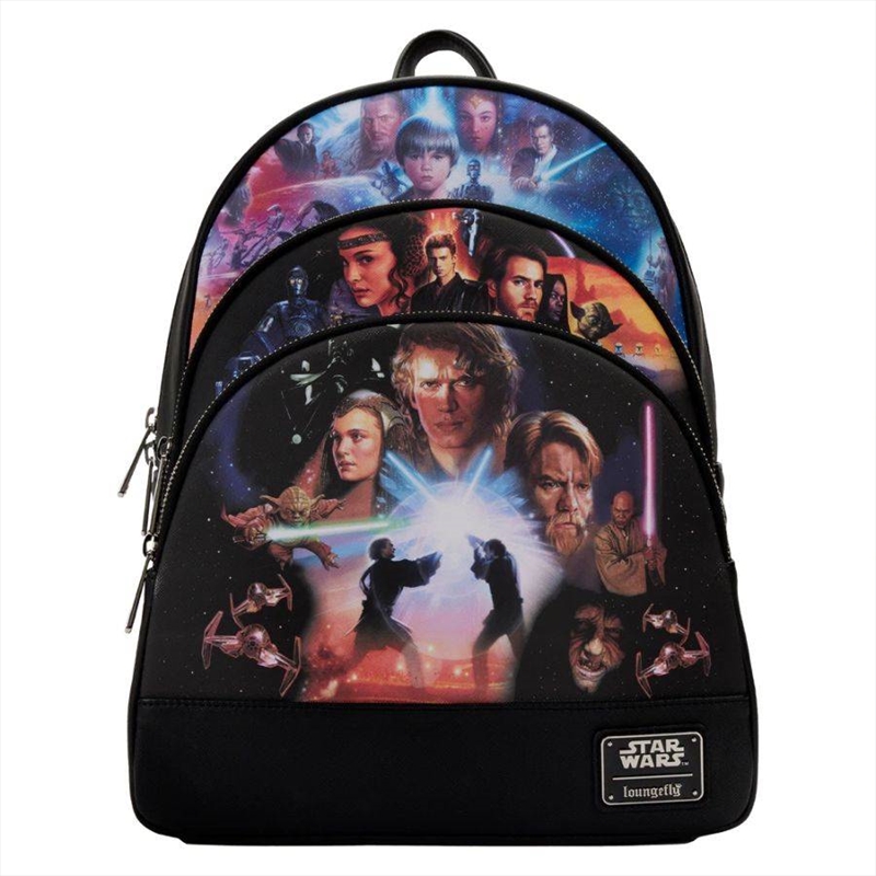 Loungefly Star Wars - Prequel Trilogy Triple Pocket Mini Backpack/Product Detail/Bags