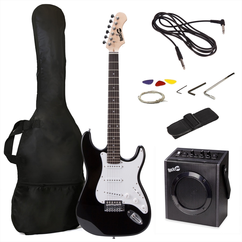 RockJam Electric Guitar Superkit with 10-watt Amp, Gig Bag, Picks & Online Lessons 6 String Pack - B/Product Detail/String Instruments