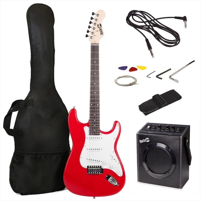 RockJam Electric Guitar Superkit with 10-watt Amp, Gig Bag, Picks & Online Lessons 6 String Pack - R/Product Detail/String Instruments
