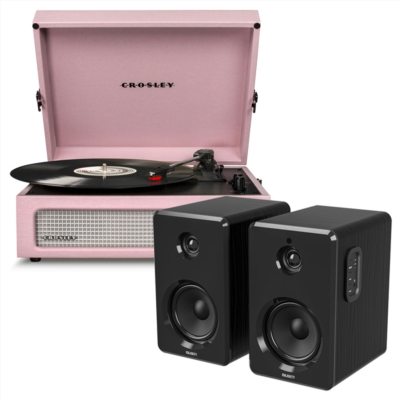 Crosley Voyager Bluetooth Portable Turntable - Amethyst + Bundled Majority D40 Bluetooth Speakers -/Product Detail/Turntables