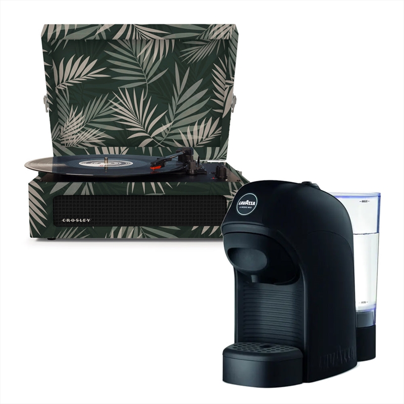 Crosley Voyager Bluetooth Portable Turntable + Lavazza Tiny Coffee Machine - Botanical | Hardware Electrical