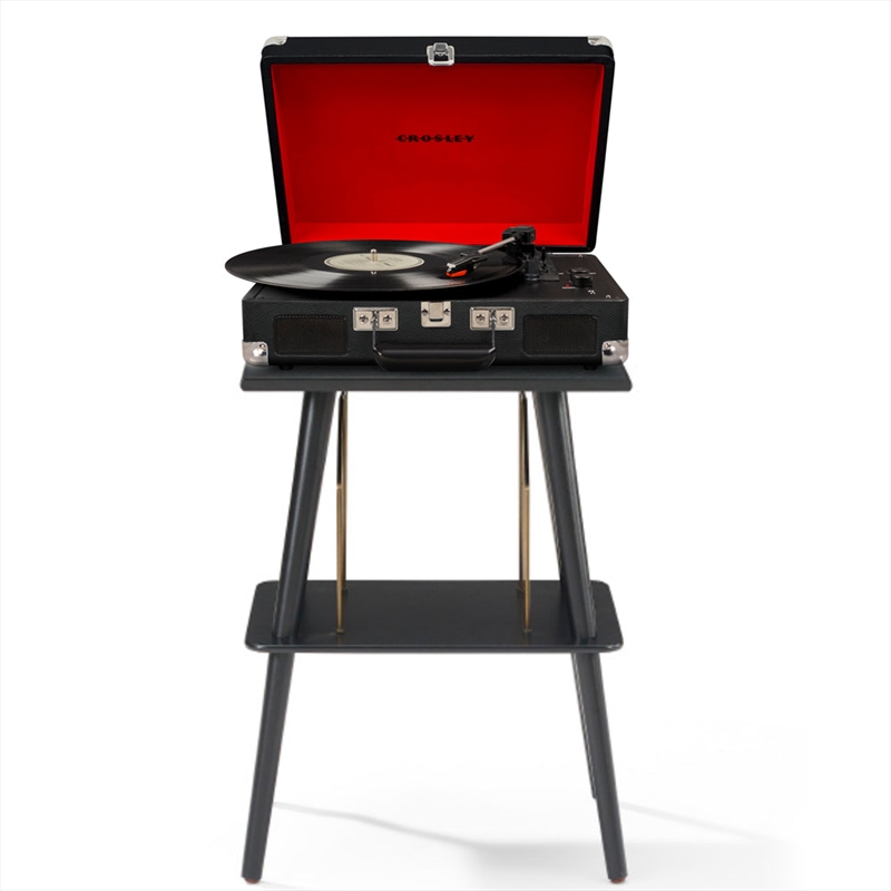 Crosley Cruiser Bluetooth Portable Turntable + Entertainment Stand Bundle - Black/Product Detail/Turntables