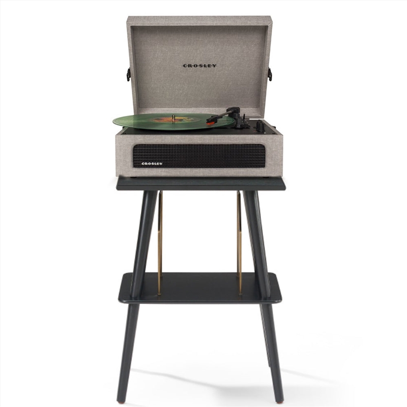 Crosley Voyager Bluetooth Portable Turntable + Entertainment Stand Bundle - Grey/Product Detail/Turntables