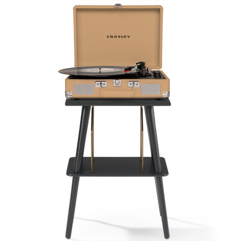 Crosley Cruiser Bluetooth Portable Turntable + Entertainment Stand Bundle - Light Tan/Product Detail/Turntables
