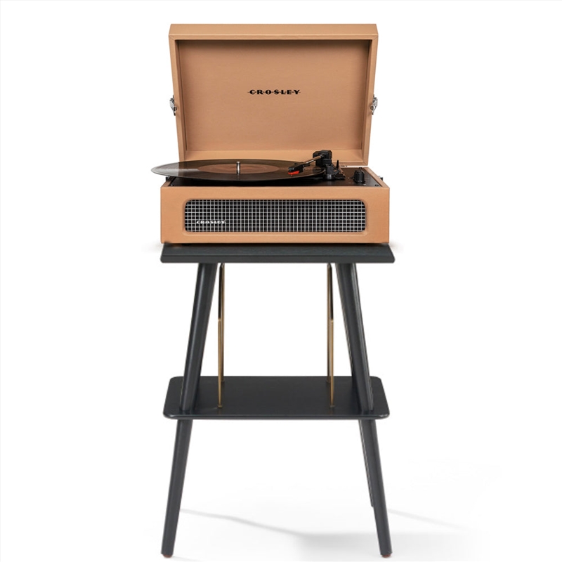 Crosley Voyager Bluetooth Portable Turntable + Entertainment Stand Bundle - Tan/Product Detail/Turntables
