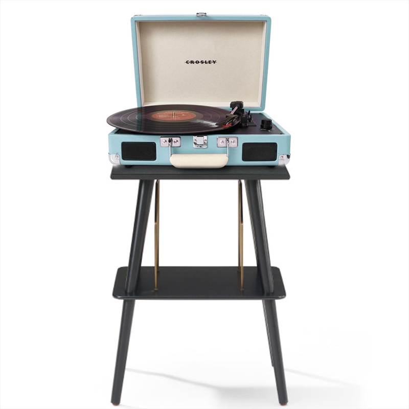 Crosley Cruiser Bluetooth Portable Turntable + Entertainment Stand Bundle - Turquoise/Product Detail/Turntables