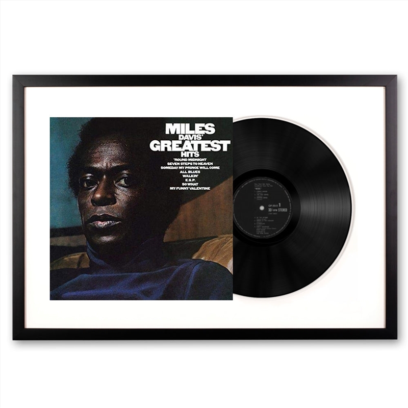 Framed Miles Davis Greatest Hits Vinyl Album Art/Product Detail/Decor