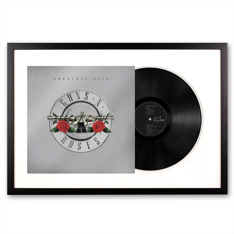 Framed Guns N Roses Greatest Hits - Double Vinyl Album Art | Homewares