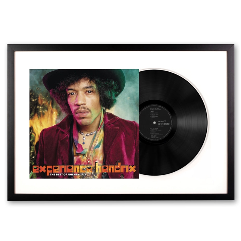 Framed The Jimi Hendrix Experience Experience Hendrix: The Best of Jimi Hendrix Vinyl Album Art | Homewares