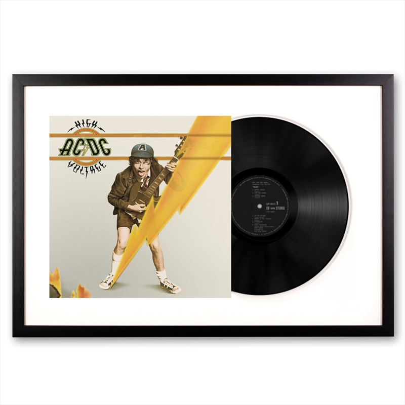 Framed AC/DC High Voltage Vinyl Album Art | Homewares