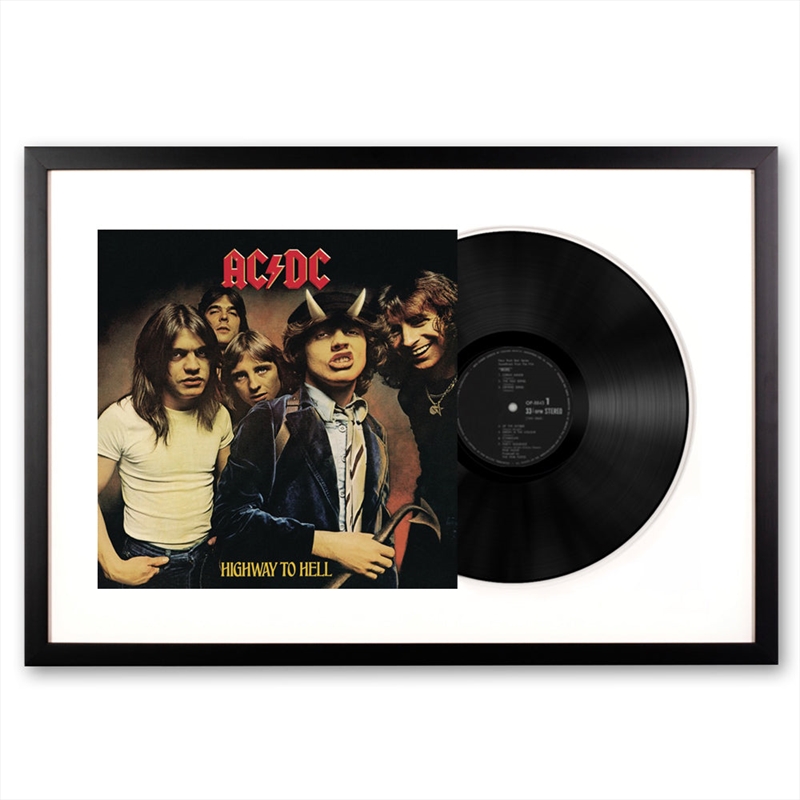 Framed AC/DC Highway to Hell Vinyl Album Art/Product Detail/Decor