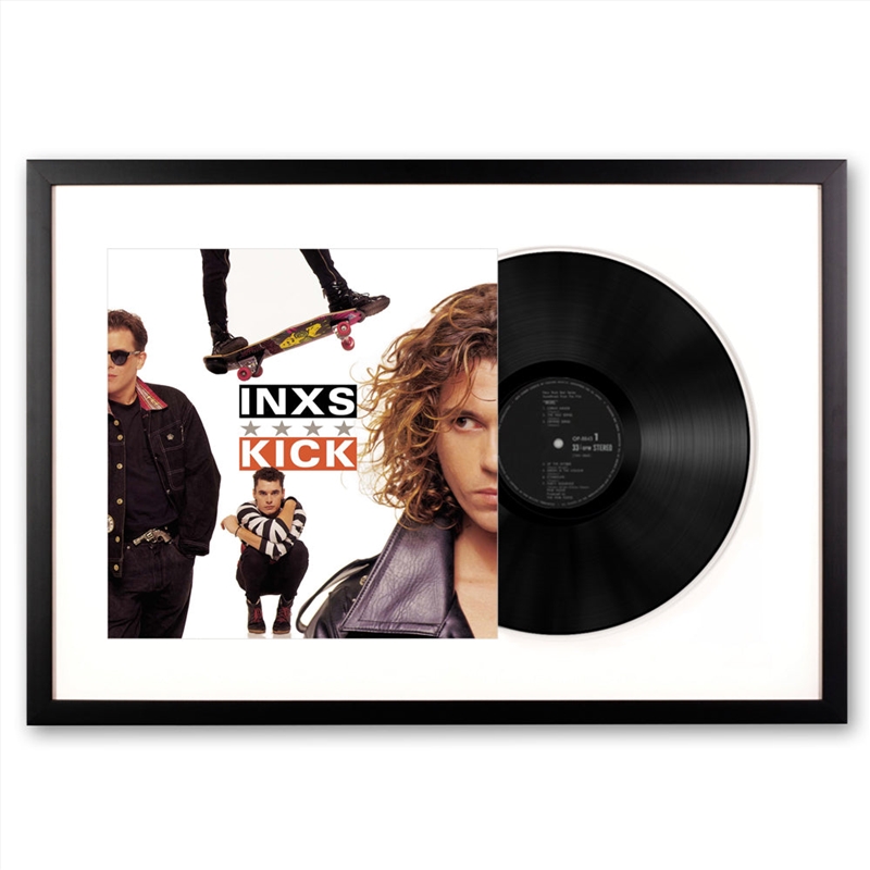 Framed INXS Kick - Vinyl Album Art/Product Detail/Decor