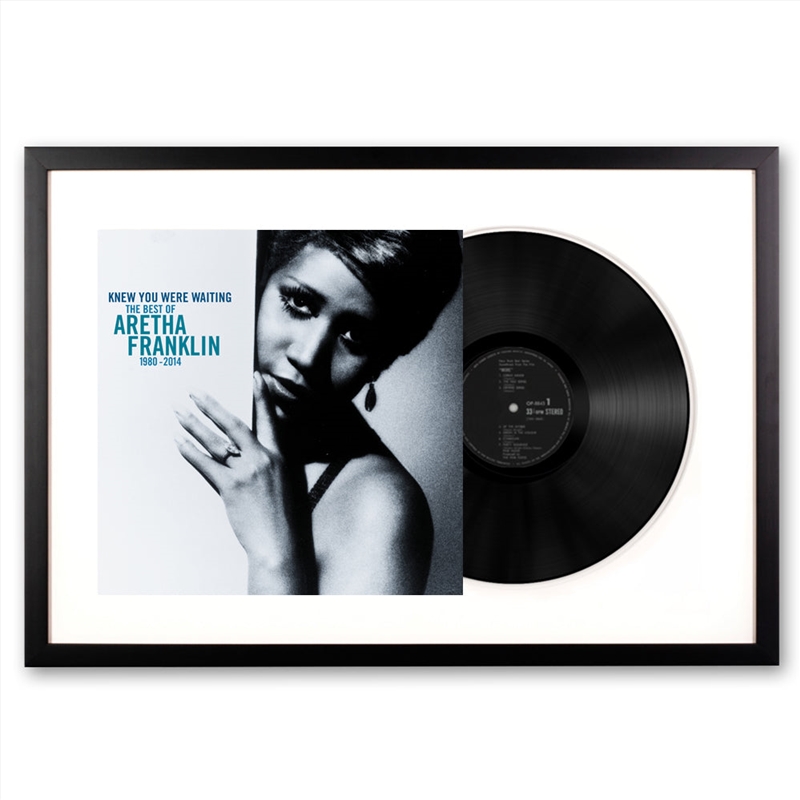 Framed Aretha Franklin Knew You Were Waiting: The Best of Aretha Franklin 1980-2014 Vinyl Album Art/Product Detail/Decor