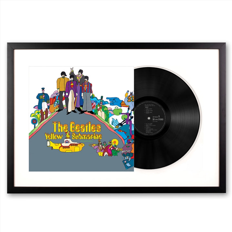 Framed The Beatles - Yellow Submarine - Vinyl Album Art/Product Detail/Decor