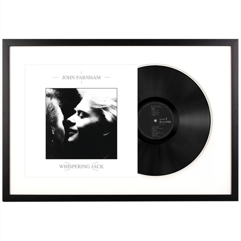 Framed John Farnham Whispering Jack Vinyl Album Art/Product Detail/Decor