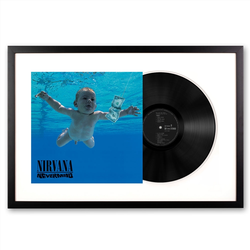 Framed Nirvana Nevermind - Vinyl Album Art/Product Detail/Decor