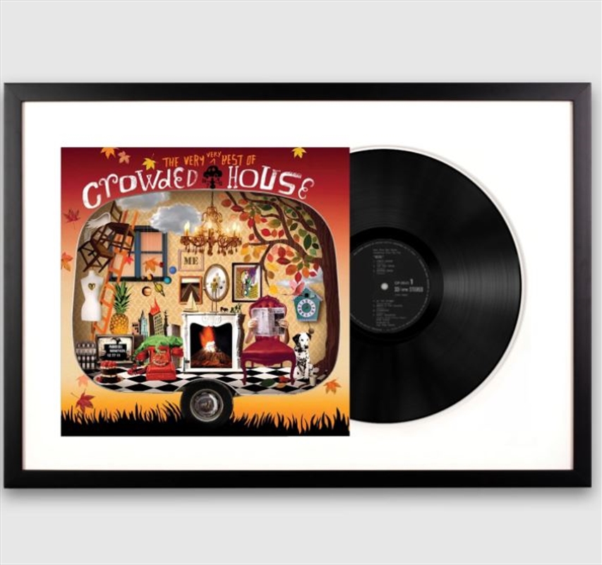 Framed Crowded House The Very Very Best Of Crowed House Double Vinyl Album Art/Product Detail/Decor